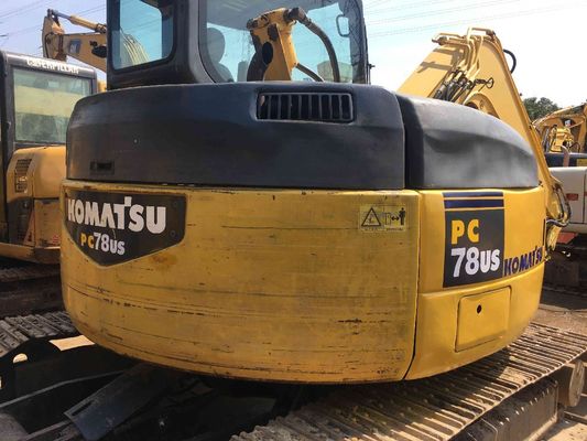 Yellow Used Crawler Excavator Komatsu PC78US-6 Construction Equipment Earthmoving