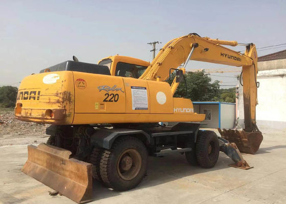 Hyundai 220 ha utilizzato l'escavatore della ruota con l'originale del peso 21800kg fatto in Corea